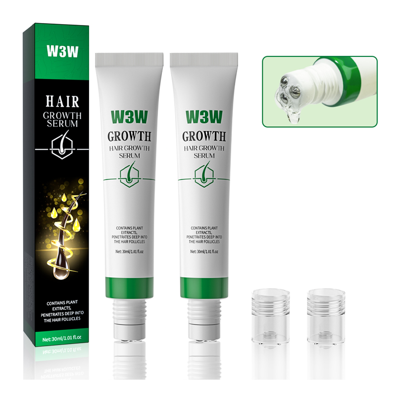 Hair Growth Serum Roll-On: Activates Hair Follicle Activity With 15 Botanical Extracts for Hair Loss Reduce, Veganic Natural Hair Oil for Thicker Fuller Hair (2 Pack (2 * 30ml))