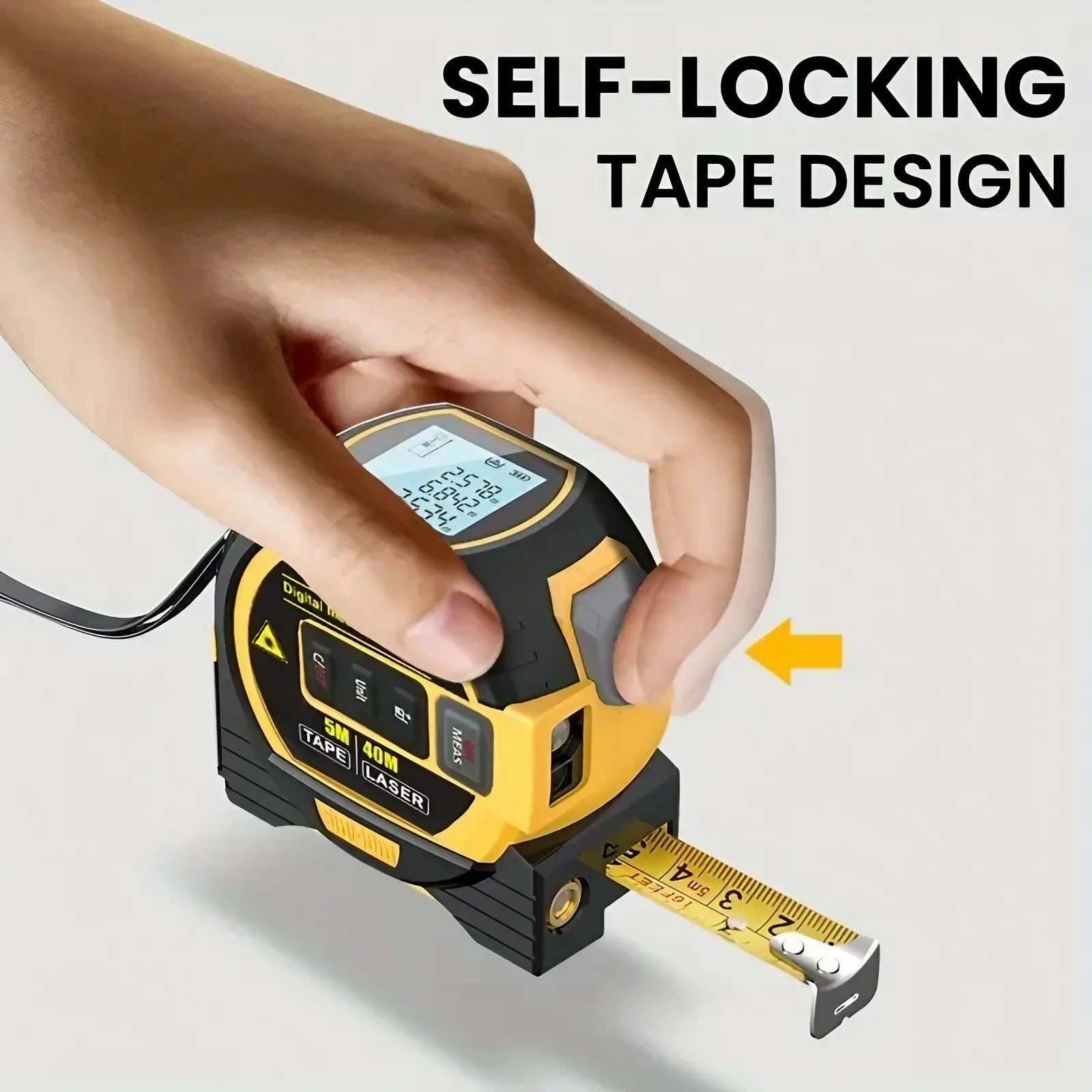 🔥 3-in-1 Laser Tape Measure 40/60M | 0.1mm Precision⚡Infrared Distance Meter🌟【DIY & Construction Pro】Smart Energy-Saving Ruler for Indoor/Outdoor